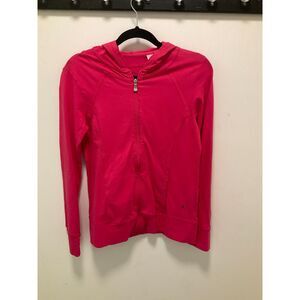 Danskin hooded long sleeve zip up light jacket